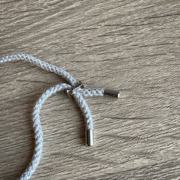 Silver and White Adjustable Bracelet "Love you" - Picture 4 of 4